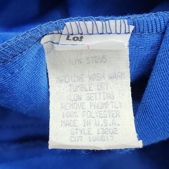 Vintage Item Eyes Skirt Suit Size 14 Blue Felted Sueded Polyester Elastic Waist - Picture 7 of 15